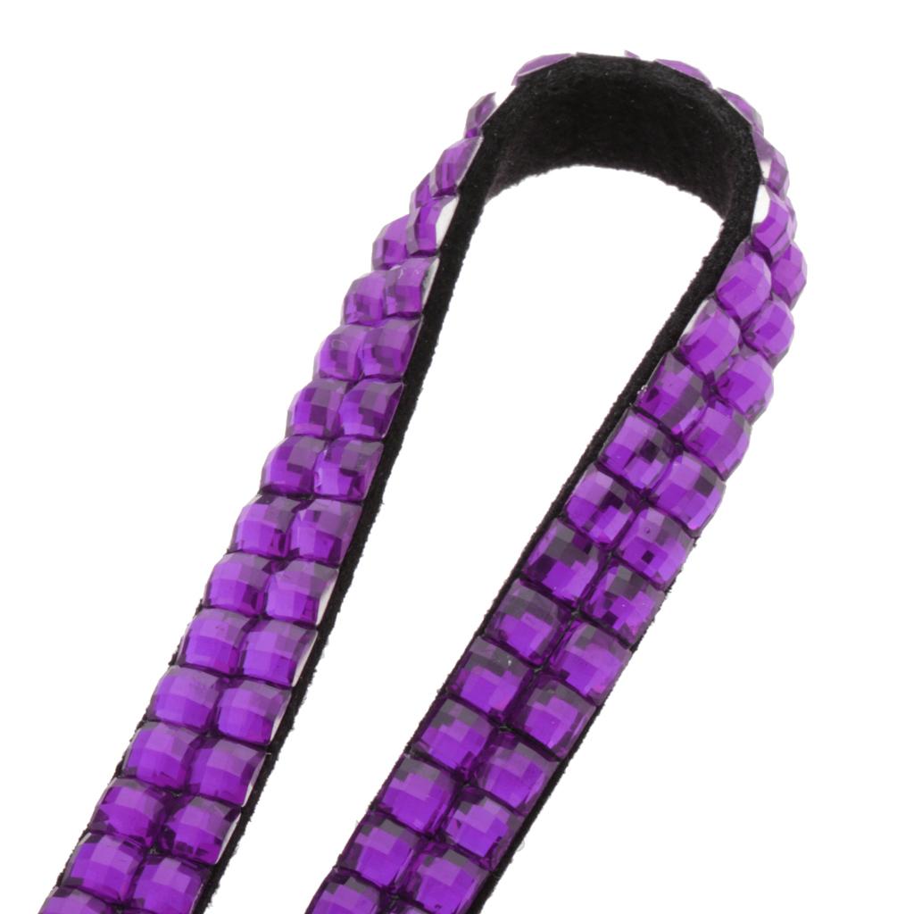 Lanyard ID Badge Card Holder Sparkling Phone Keys Neck Straps Purple