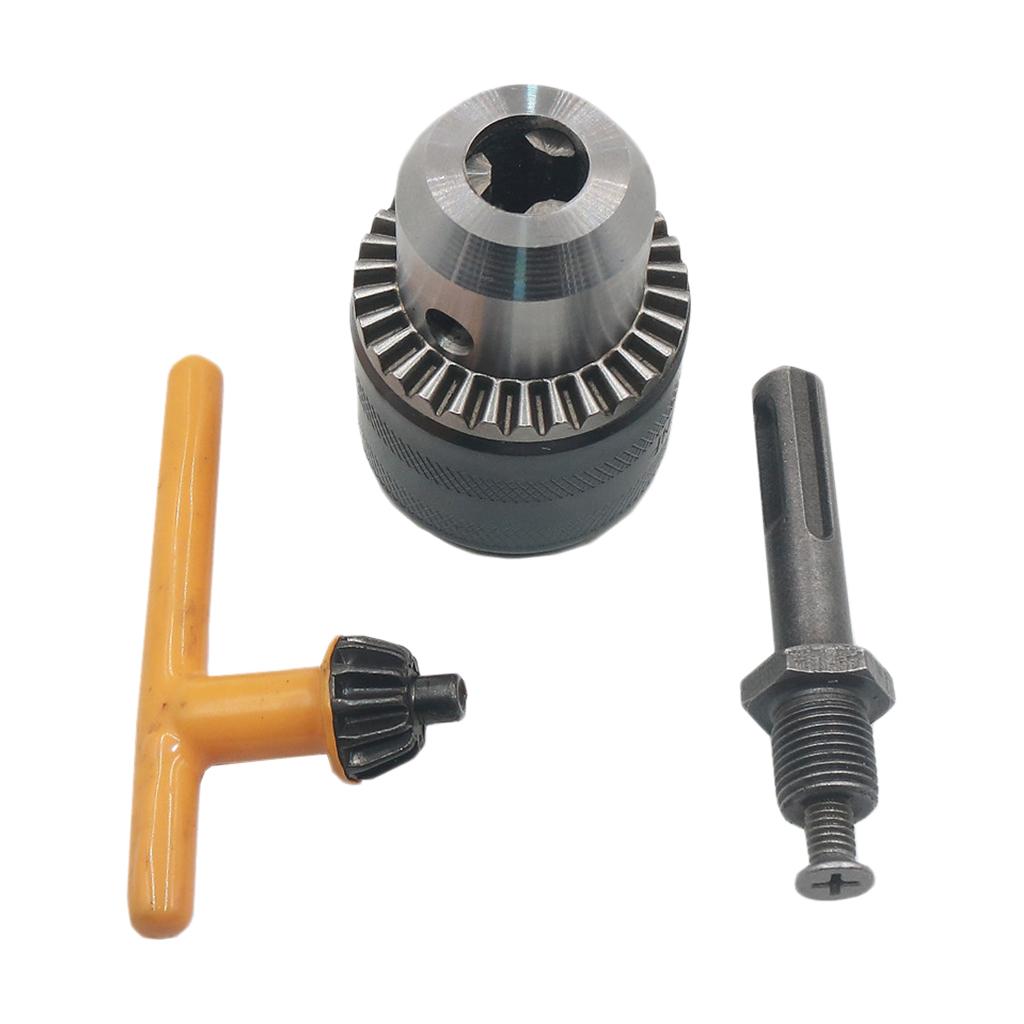 Drill Chuck Set 1.5-13mm T-shaped Keyed Chunck Lathe Electric Drill Tools