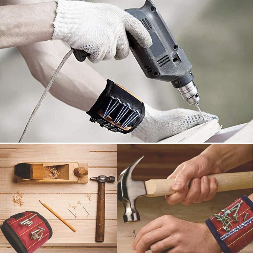 Magnetic Wristband Wrist Band Belt Tool for Holding Nail Screws Tool Kit