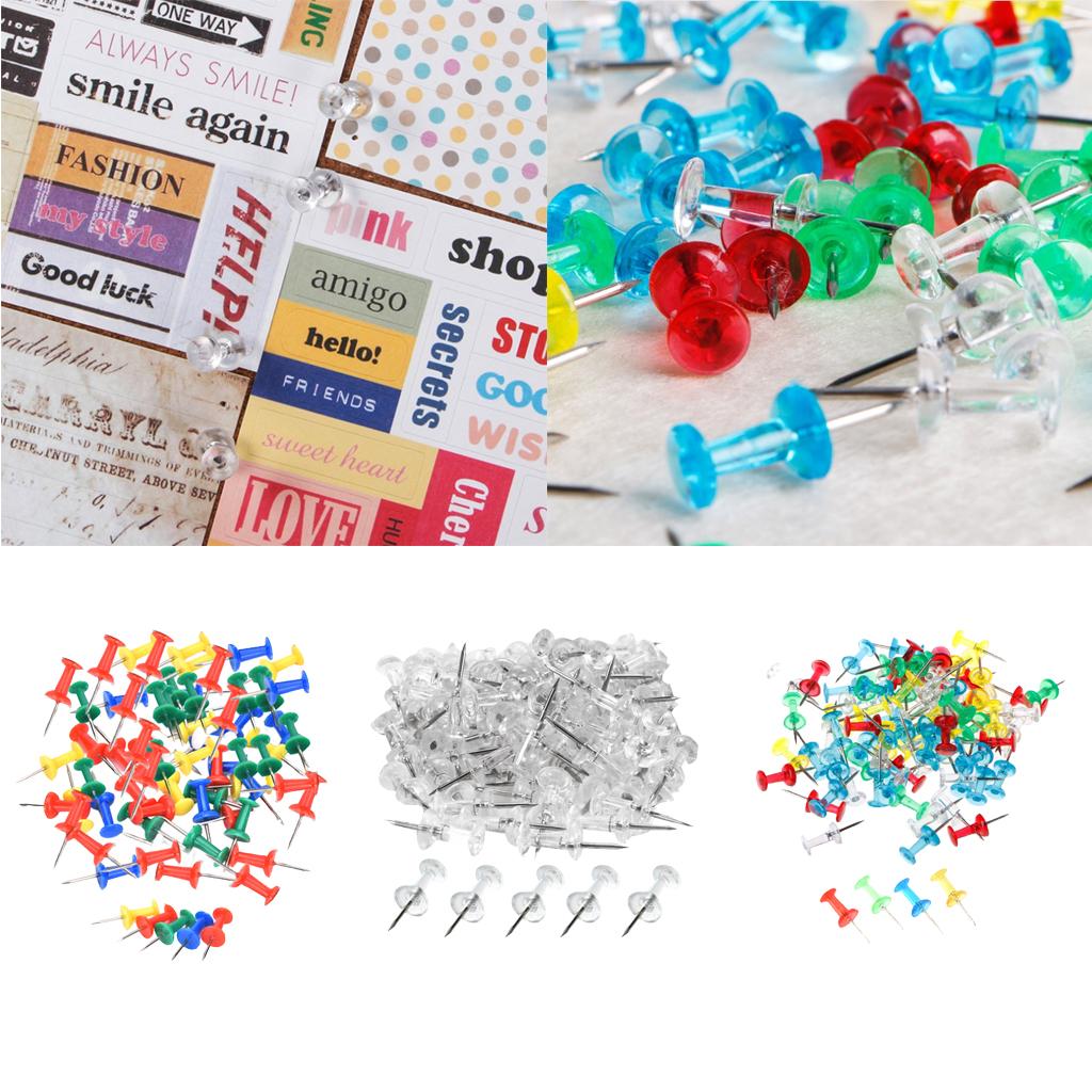 100pcs Giant Jumbo Push Pins for Craft Office & Cork Notice Boards Style1