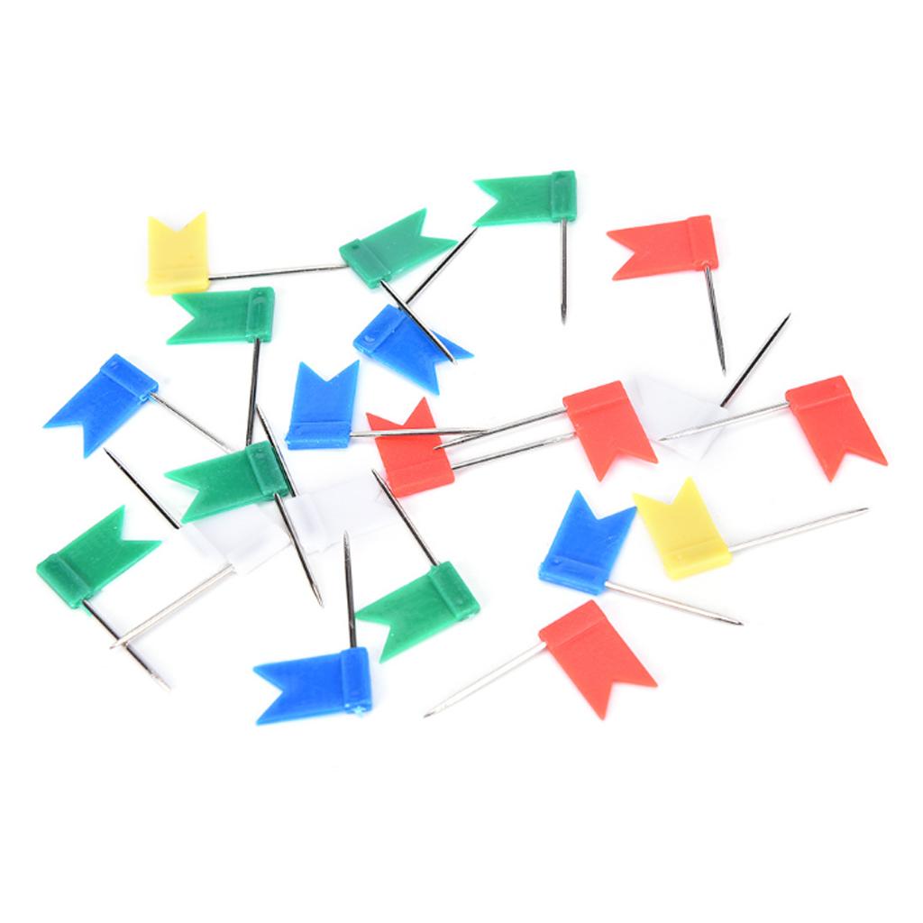 300Pieces Map Flag Push Tacks Pins for Craft Office & Cork Notice Boards