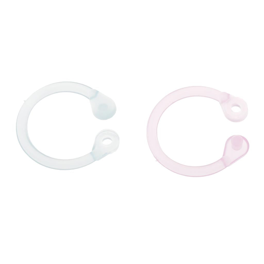Colored Easy Ring Paper Book Loose Leaf Binder Circles S Clear Pink+Blue