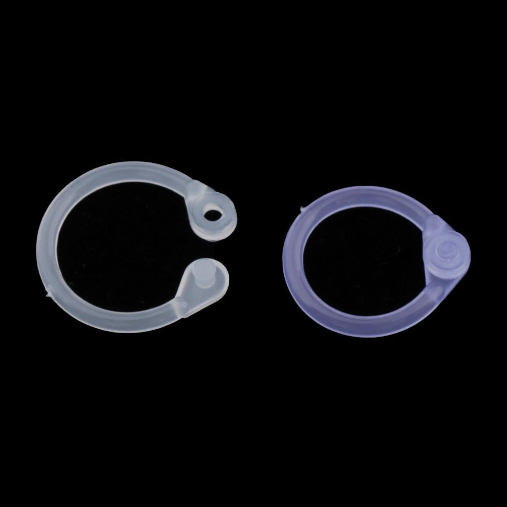 Colored Easy Ring Paper Book Loose Leaf Binder Circles S Clear White+Purple