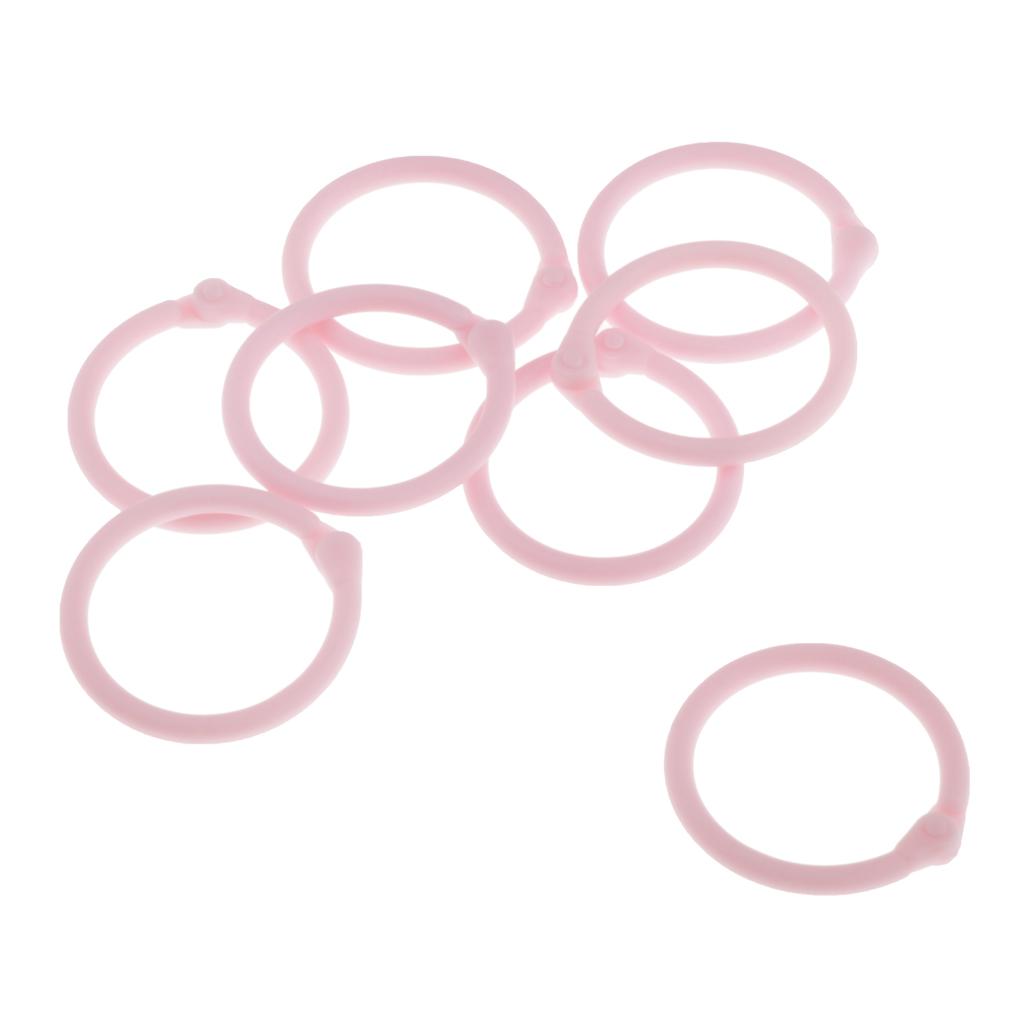 Colored Easy Ring Paper Book Loose Leaf Binder Circles XL Pink