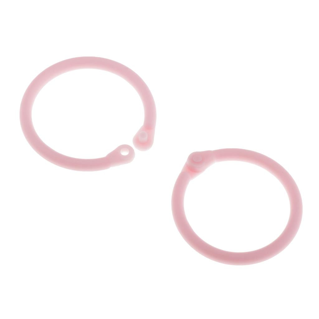 Colored Easy Ring Paper Book Loose Leaf Binder Circles XL Pink
