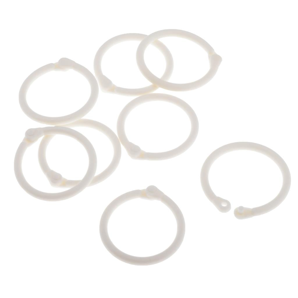 Colored Easy Ring Paper Book Loose Leaf Binder Circles XL White