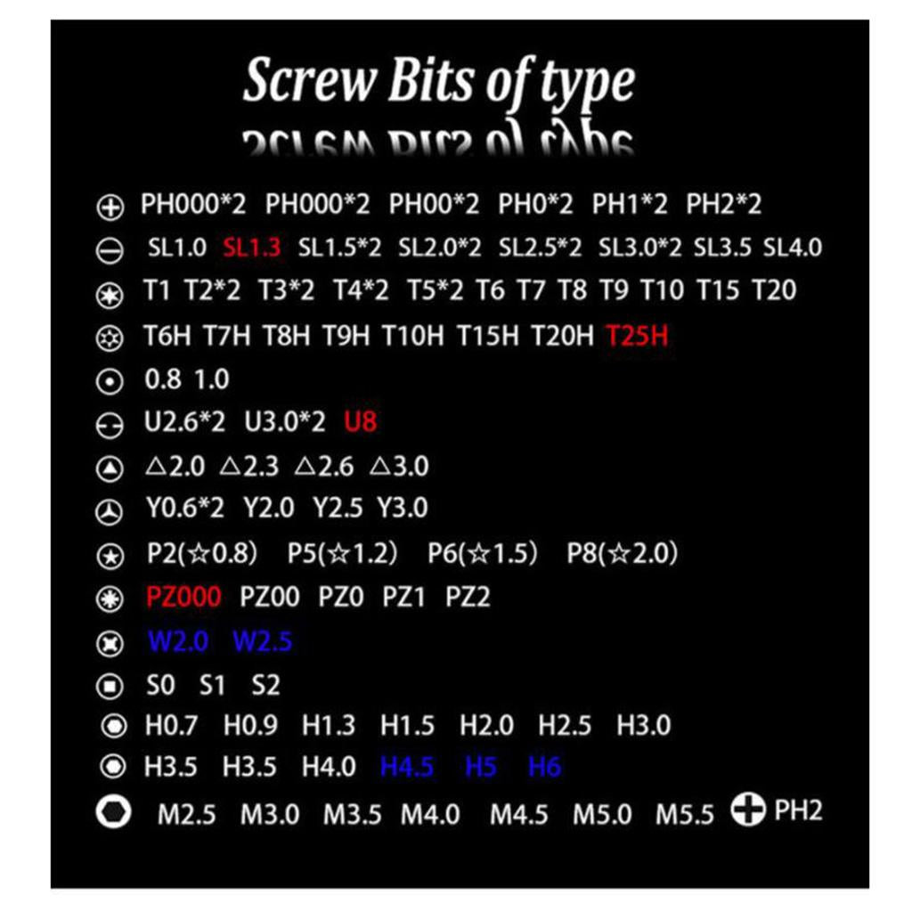 115-IN-1 Steel Screwdriver Set for Watch Repairing Tool Kit Black Purple