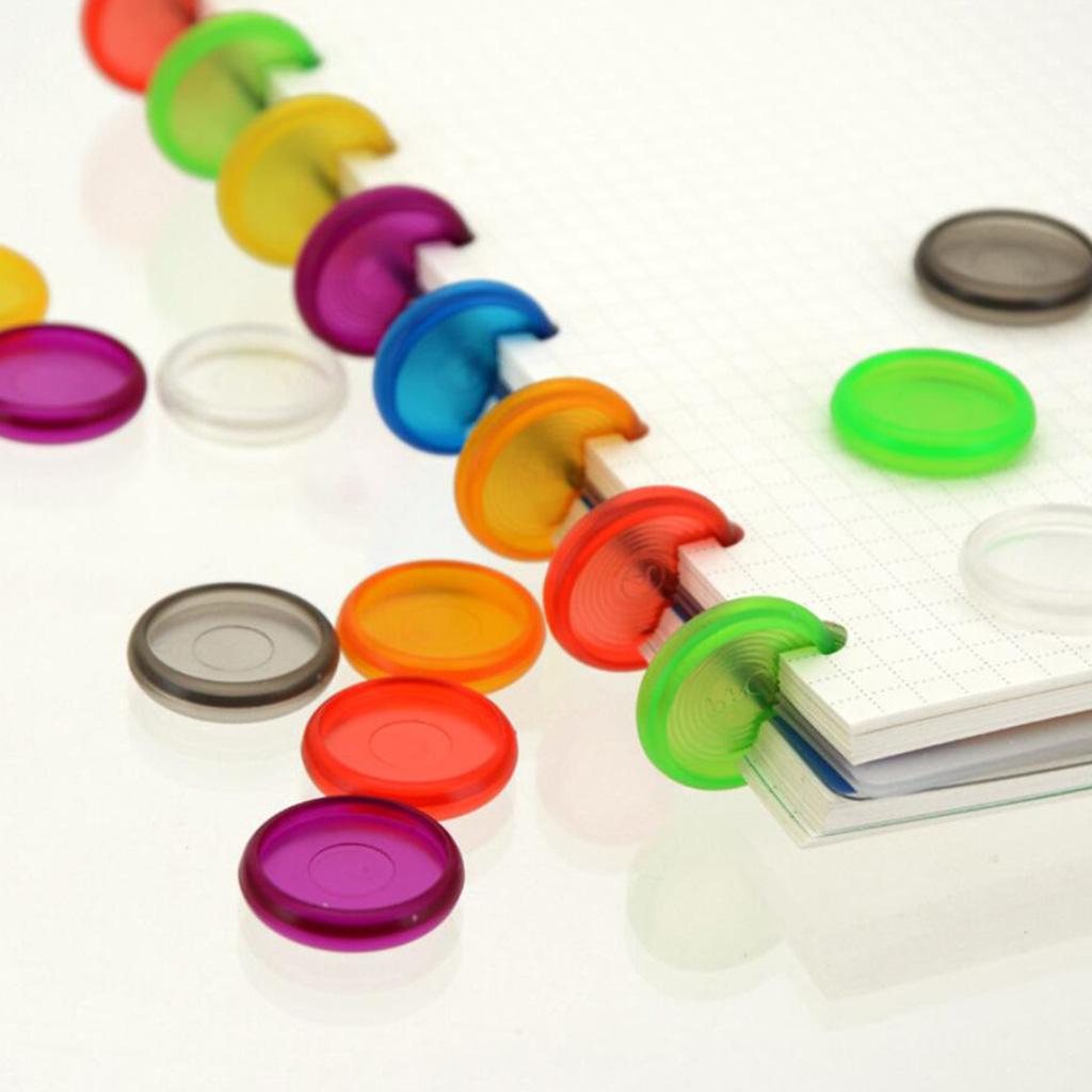 30pcs Notebook Plastic Disc Binding Mushroom Hole DIY Buckle Binding 24mm