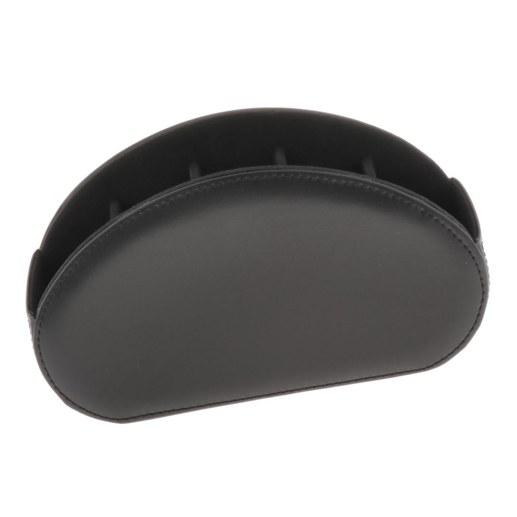 PU Leather Vintage Home Office Desktop Storage Holder Box Organizer Black