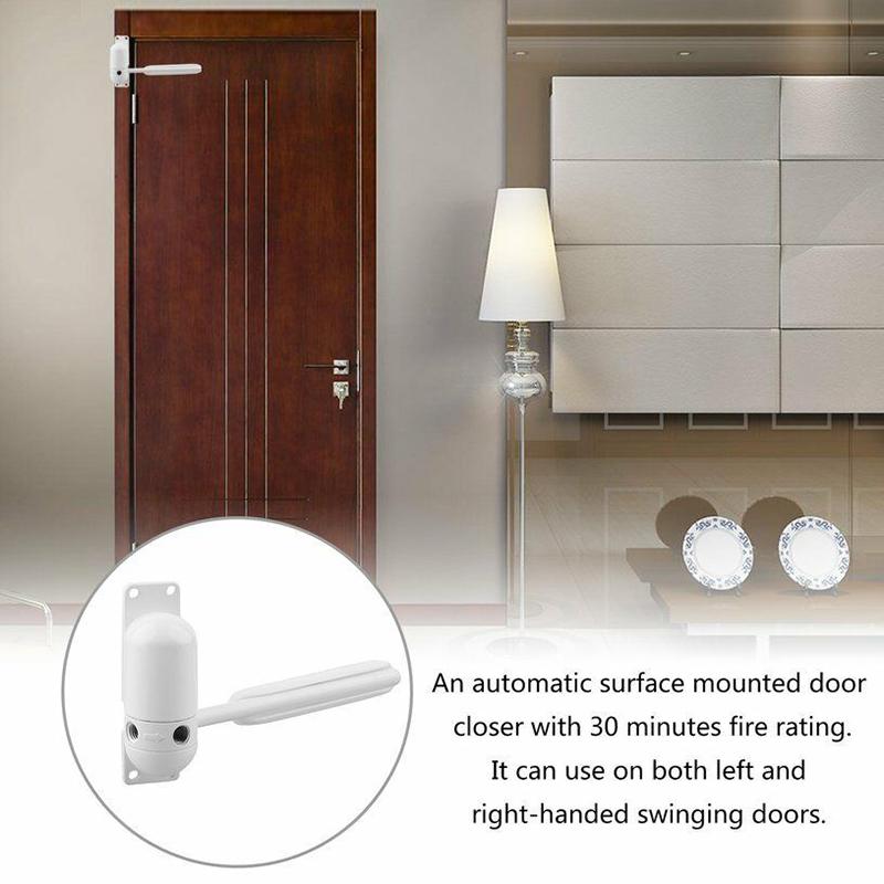 Zinc Alloy Mini Door Closer Closing Vehicle Adjustable Surface Mounted White