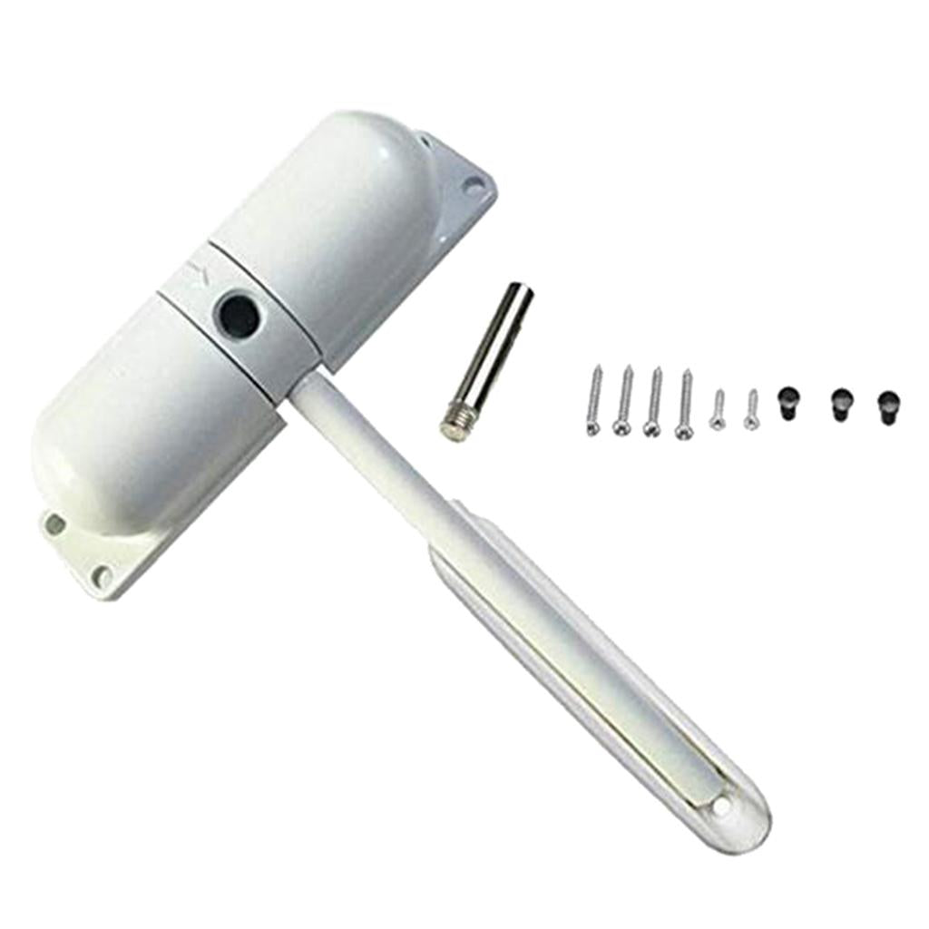Zinc Alloy Mini Door Closer Closing Vehicle Adjustable Surface Mounted White