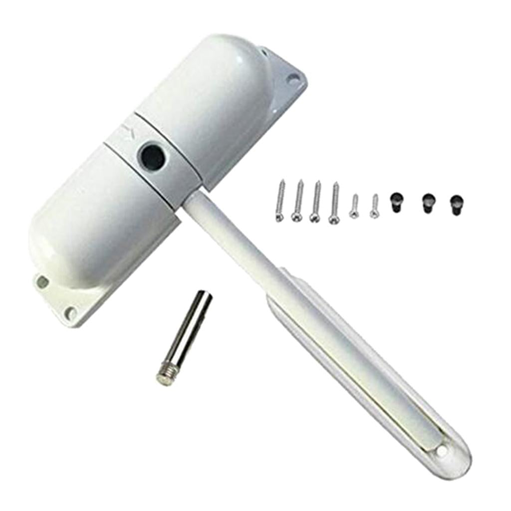 Zinc Alloy Mini Door Closer Closing Vehicle Adjustable Surface Mounted White