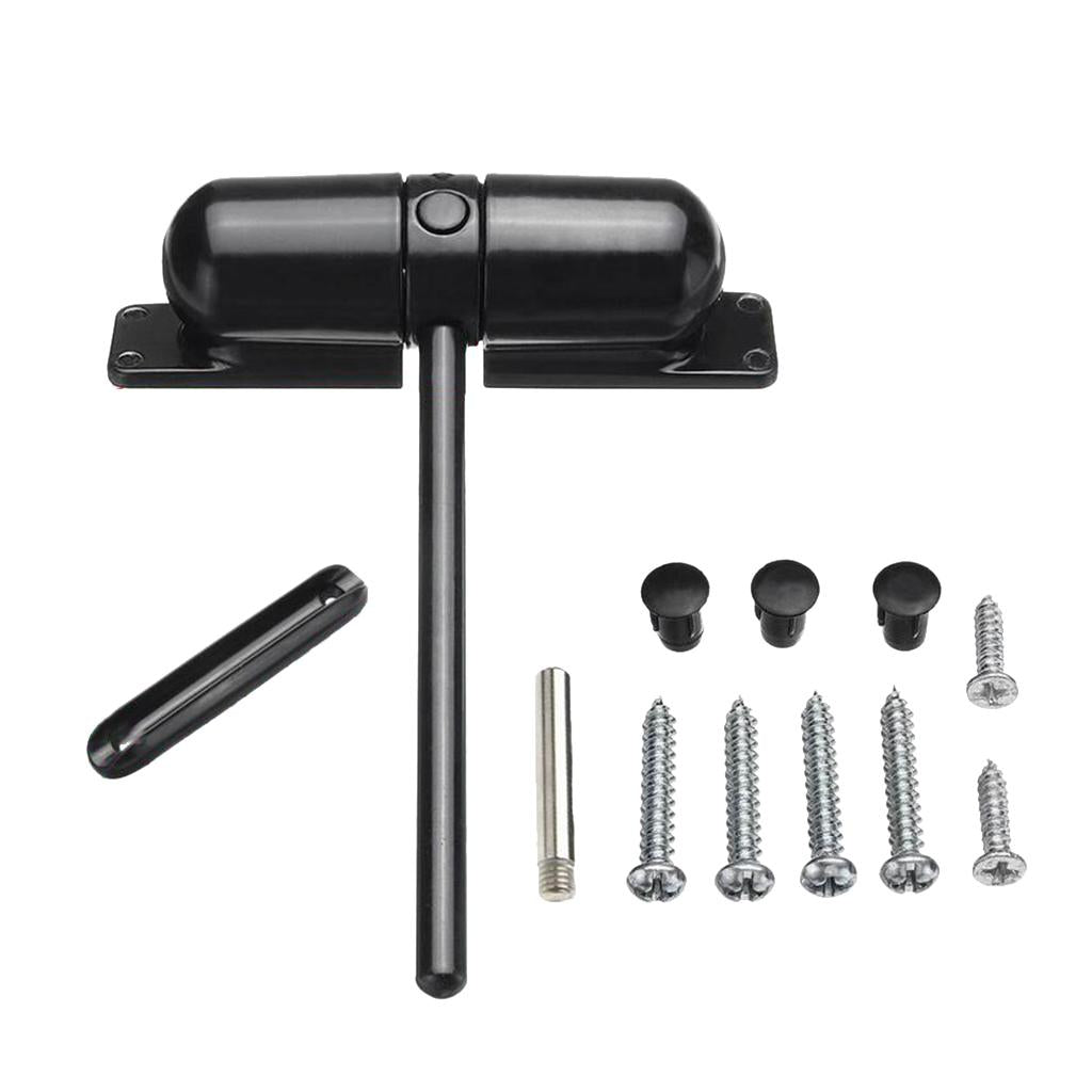 Mini Door Closer Automobile Adjustable Surface Mounted Door Stopper Black