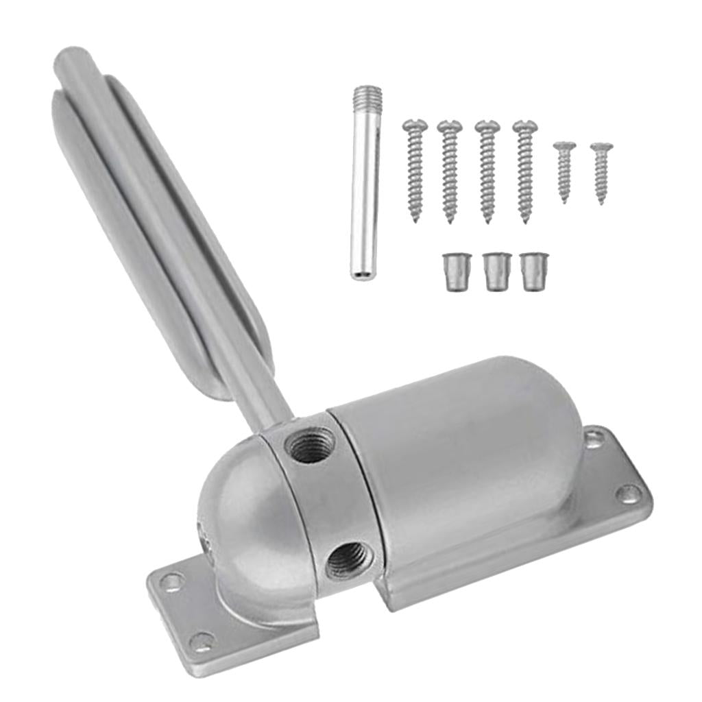 Zinc Alloy Spring Door Closer Automobile Adjustable Surface Mounted Gray