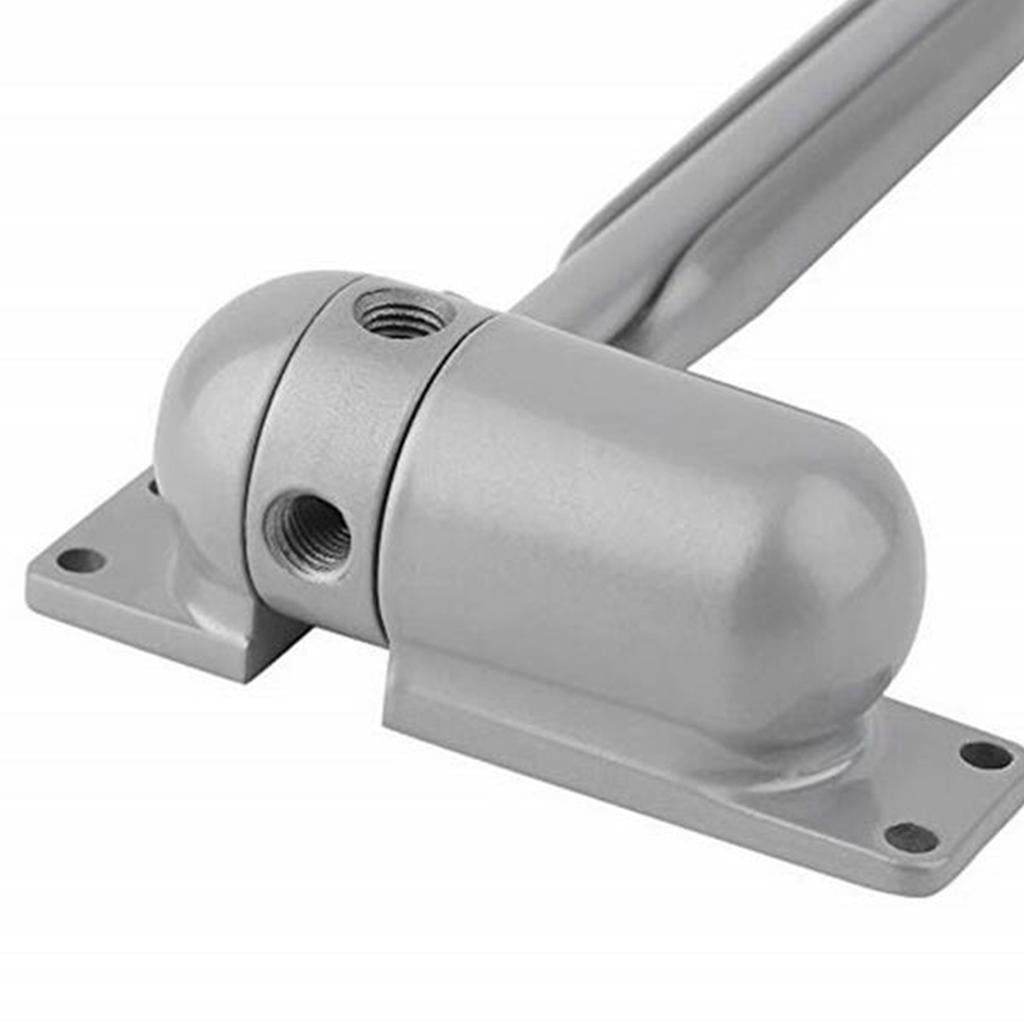 Zinc Alloy Spring Door Closer Automobile Adjustable Surface Mounted Gray