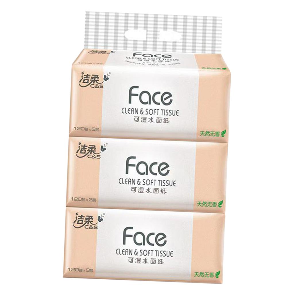 3 Pack 360 Sheets Facial Clean Tissue Paper Bulk Bath Toilet Paper 3 Ply