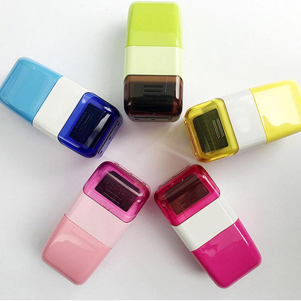 Identity Theft Protection Stamp Roller Anti Theft Guard ID Light Pink
