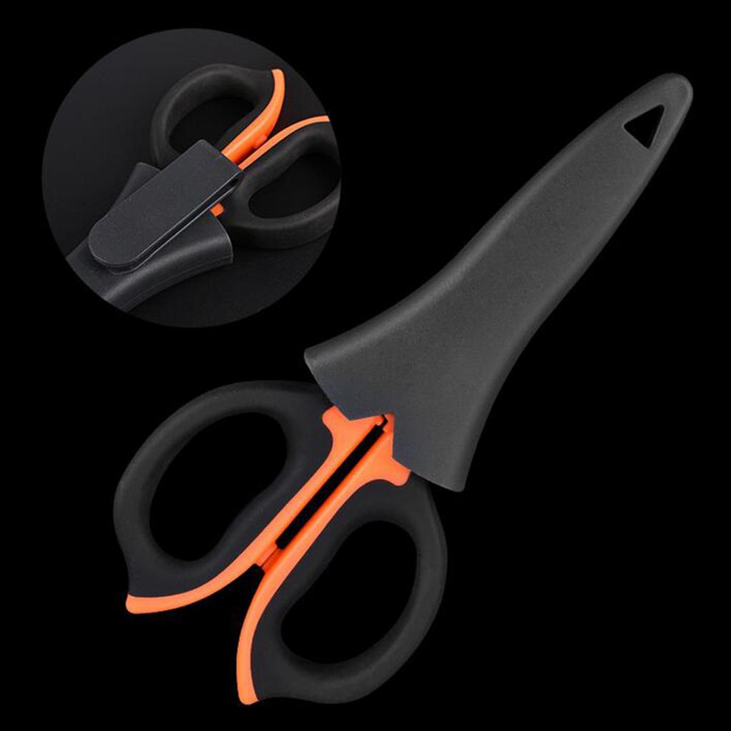 Manually Carbon Steel Electrical Scissors Cut Orange Black