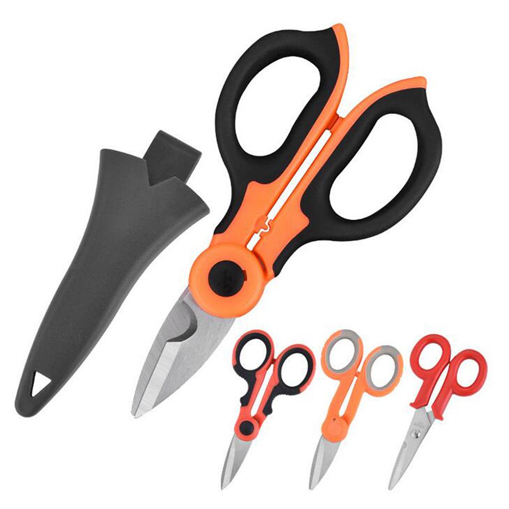 Manually Carbon Steel Electrical Scissors Cut Red