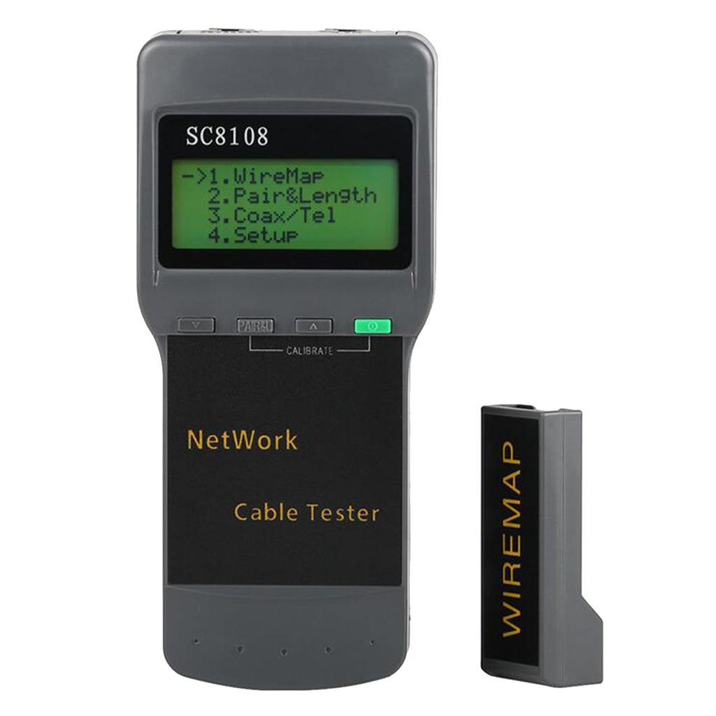 LCD Digital Network Wire Cable Tester LAN Cable Test Measurement Rangefinder