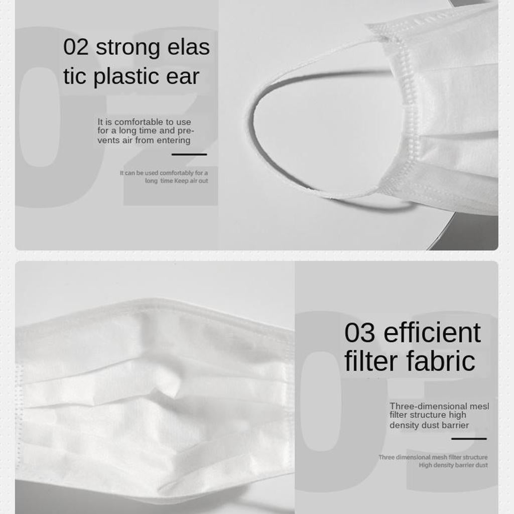 30pcs Children Disposable Masks Breathable Kid Respirator Anti-haze White