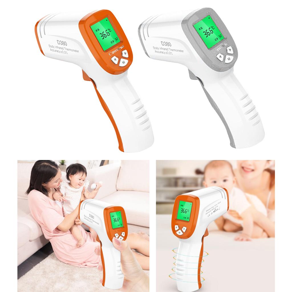Kids Adult Infrared Thermometer Non-Contact Body Forehead Thermometer Orange