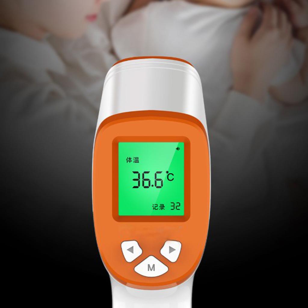 Kids Adult Infrared Thermometer Non-Contact Body Forehead Thermometer Orange