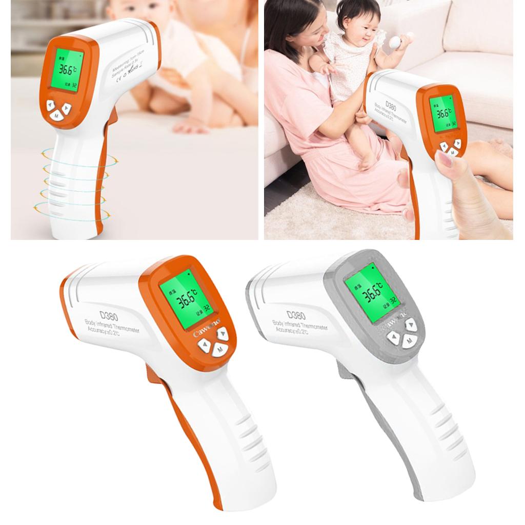 Kids Adult Infrared Thermometer Non-Contact Body Forehead Thermometer Orange
