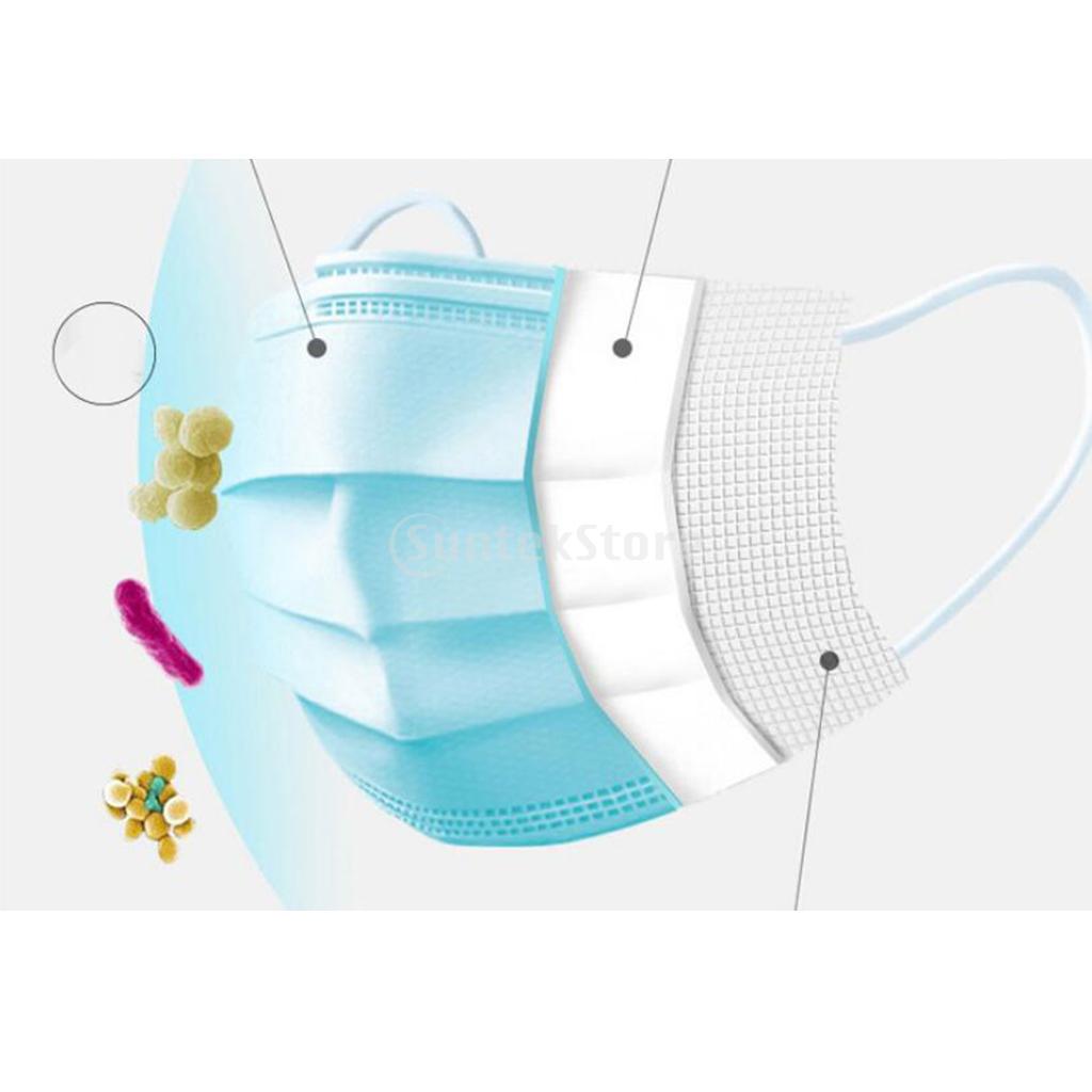 100 PCS Three Layer Pollution Resistant Disposable Thick Dust Mask For Adult