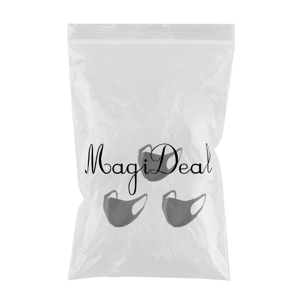 3x Windproof Proof Dustproof Sponge Face Cover Gray for Adults