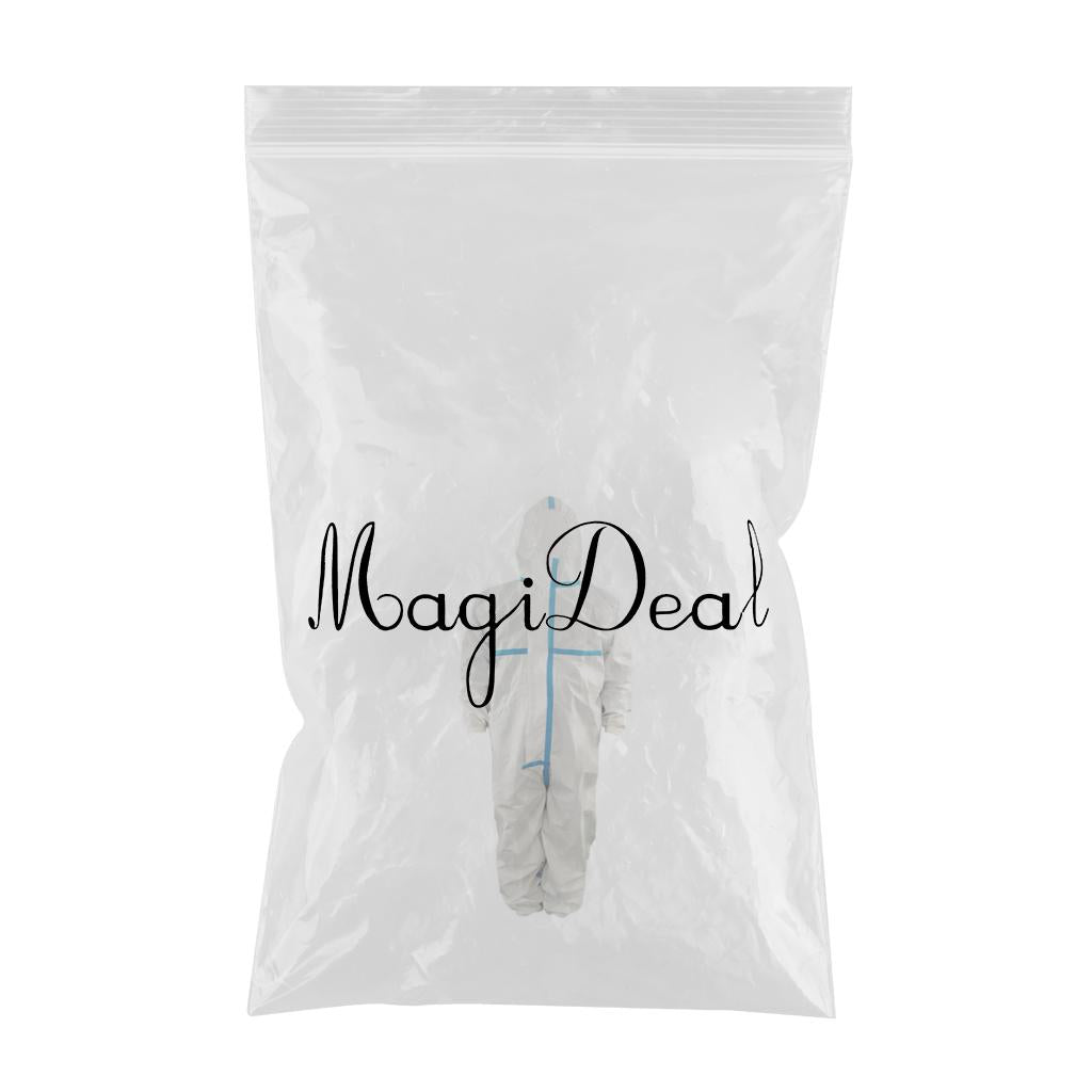 Disposable Coveralls Protective Suit w/Elastic Wrists Ankle Full Protection