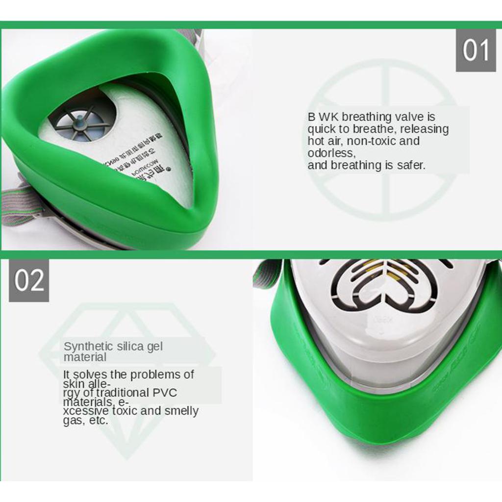 Industrial Gas Dust Mask Filter Anti Dust PM2.5 Respirator Facepiece Mask