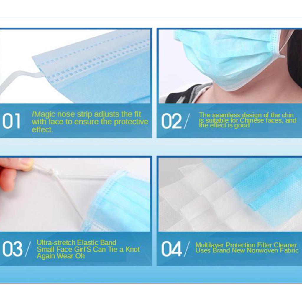 Children'S Dust Proof Breathable Protective Three Layer Anti Fog Mask Black