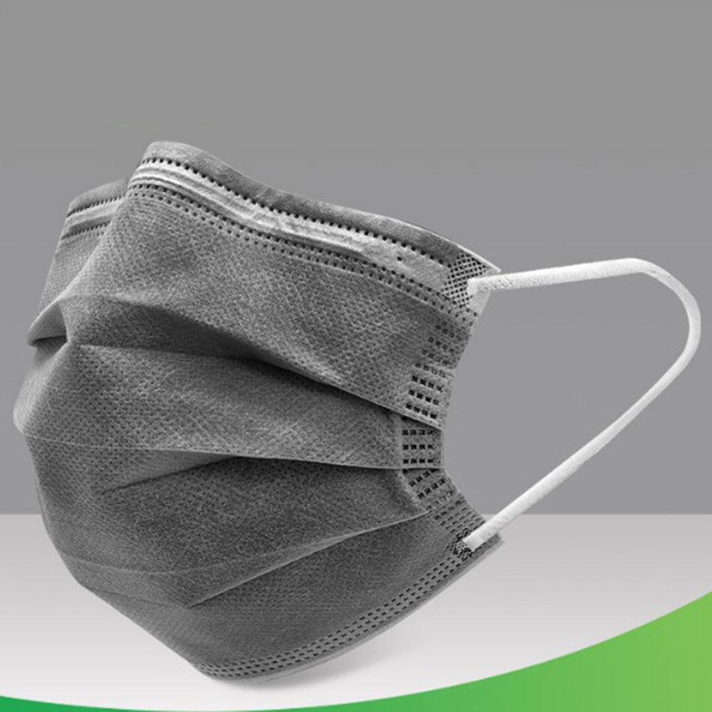 30PCS Activated Carbon Disposable Face Mask Anti Dust Haze Protection Grey