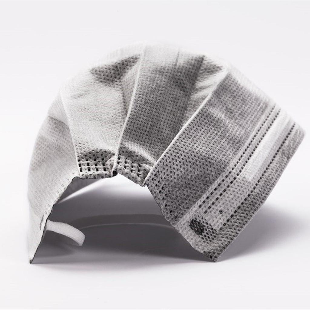 30PCS Activated Carbon Disposable Face Mask Anti Dust Haze Protection Grey