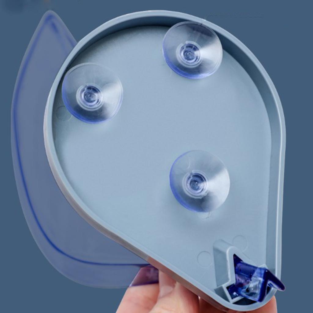 Leaf Shape Soap Box Clear Storage Plate Case Kitchen Sink Supplies Gadgets Blue