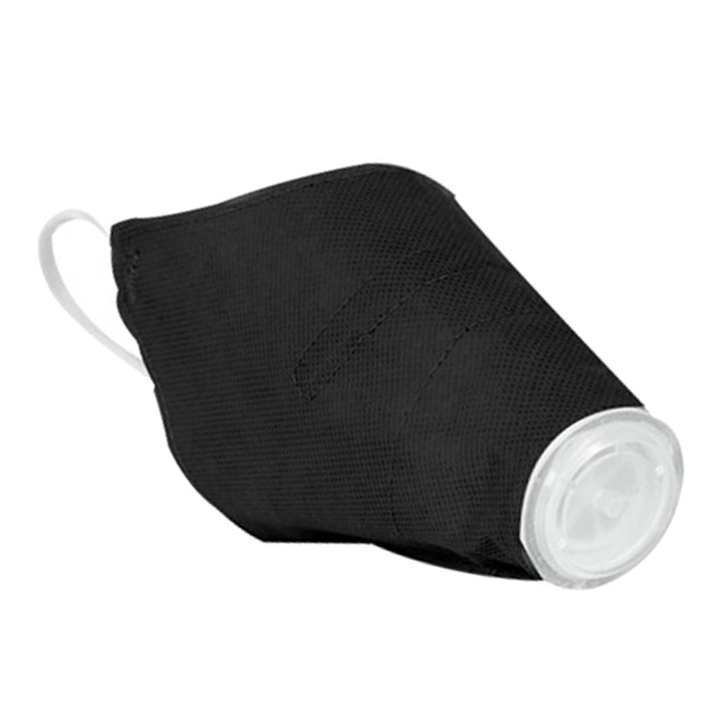 Pet Dog Face Mouth Dust Mask Mouthcover Pet Anti-fog Muzzle w/ Strap Black L