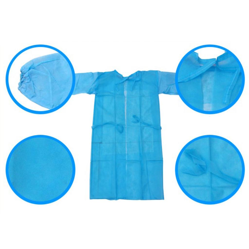 Disposable Protective Suits Waterproof Dustproof Safety Coveralls 10pcs XL