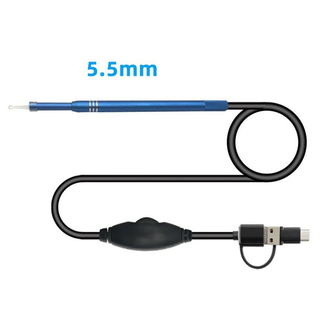 HD 6 LED Type C Micro USB Endoscope Cleaner Camera Blue