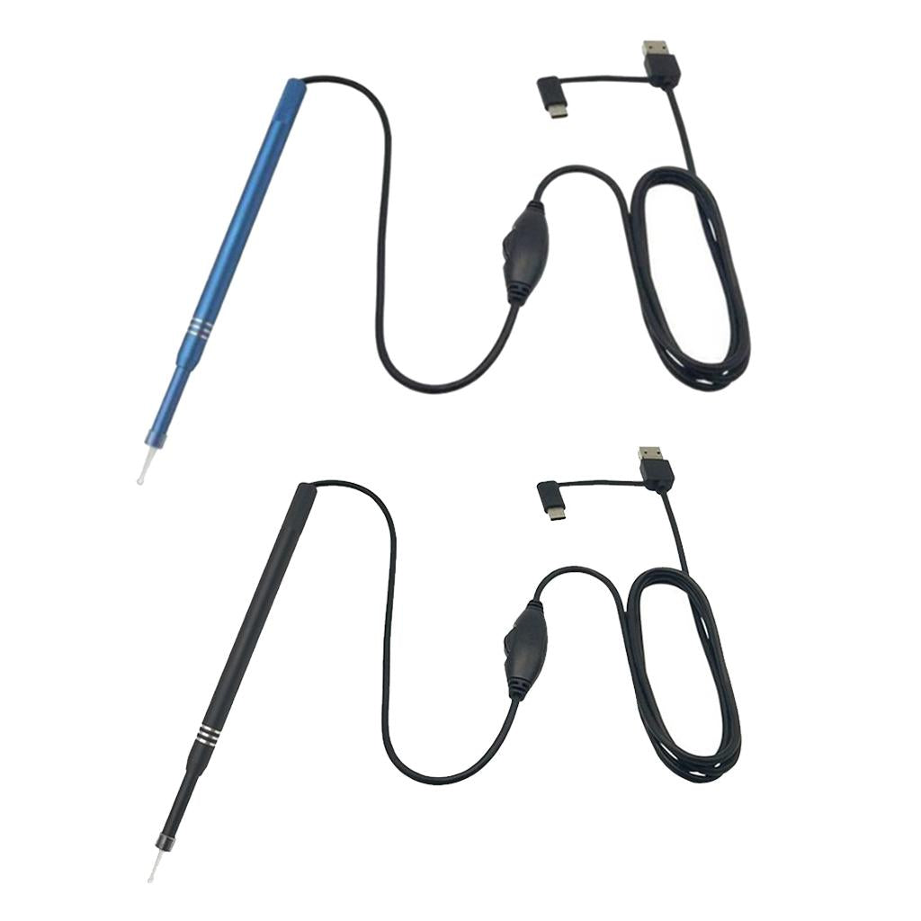 HD 6 LED Type C Micro USB Endoscope Cleaner Camera Blue