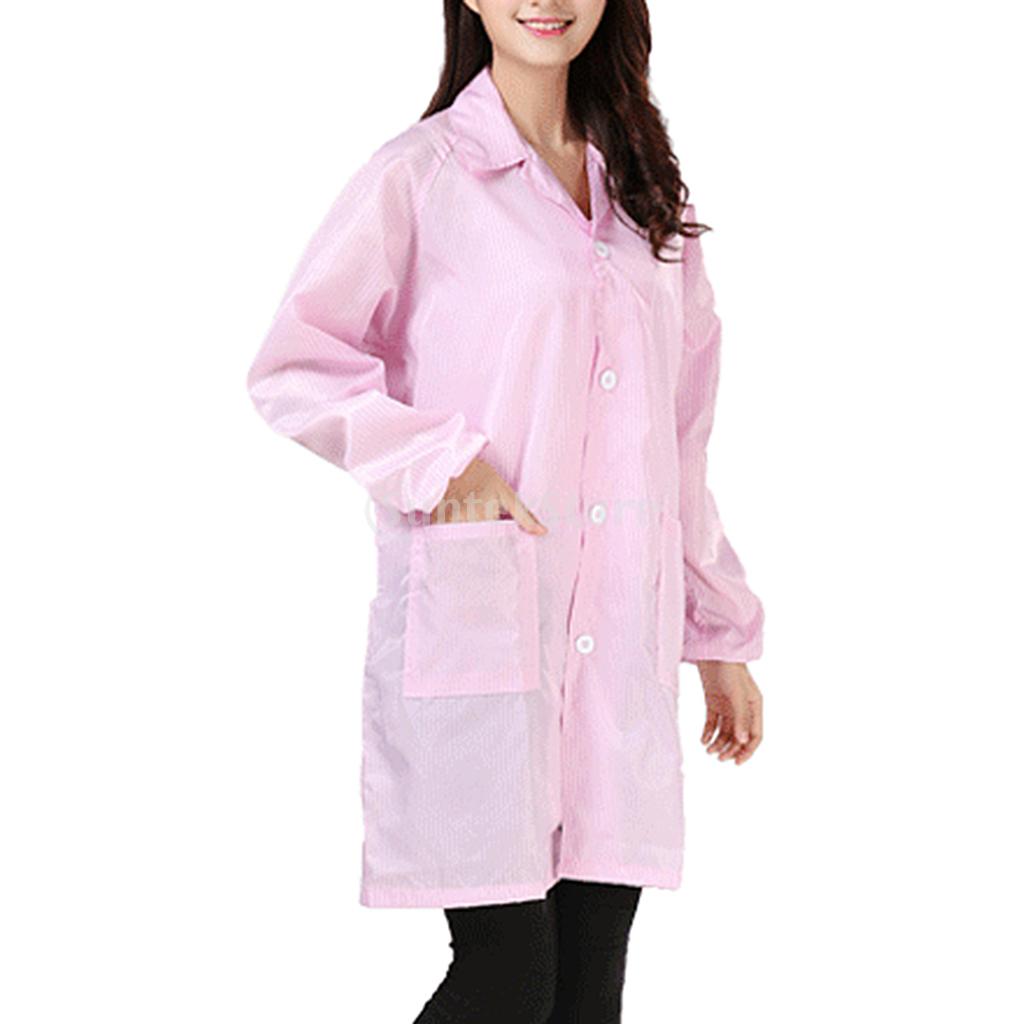 Protective Overall Dustproof Anti-static Workwear M Pink