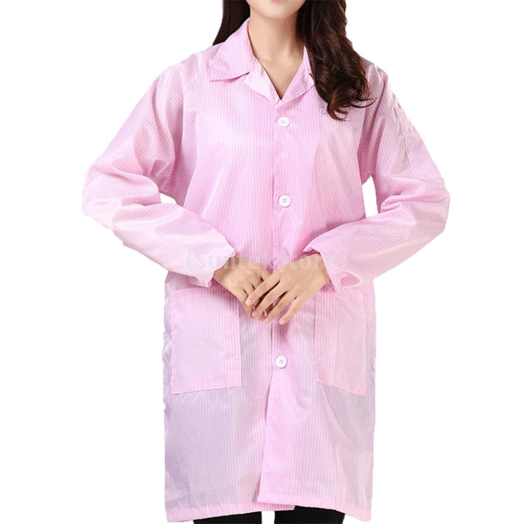Protective Overall Dustproof Anti-static Workwear L Pink