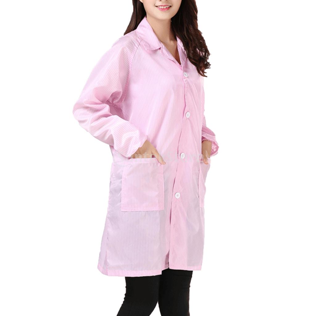 Protective Overall Dustproof Anti-static Workwear L Pink