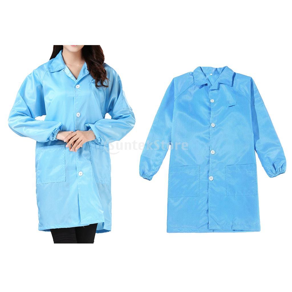 Protective Overall Dustproof Anti-static Workwear XXL Blue