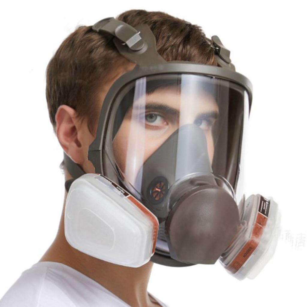 Large Gas Mask 6800 Facepiece Comfortable Silica Gel Head-mounted Adjustable B