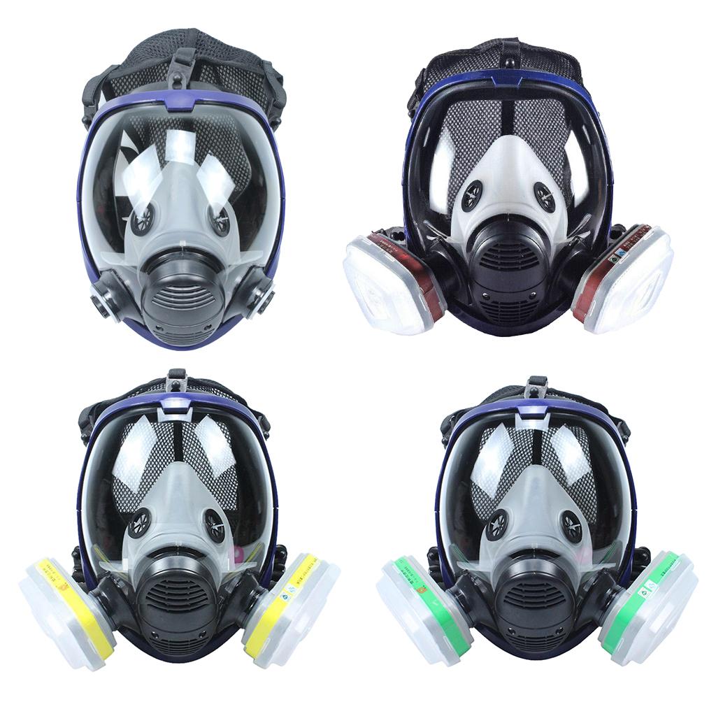 Large View Gas Mask Facepiece Painting With Filter Durable Head-mounted A
