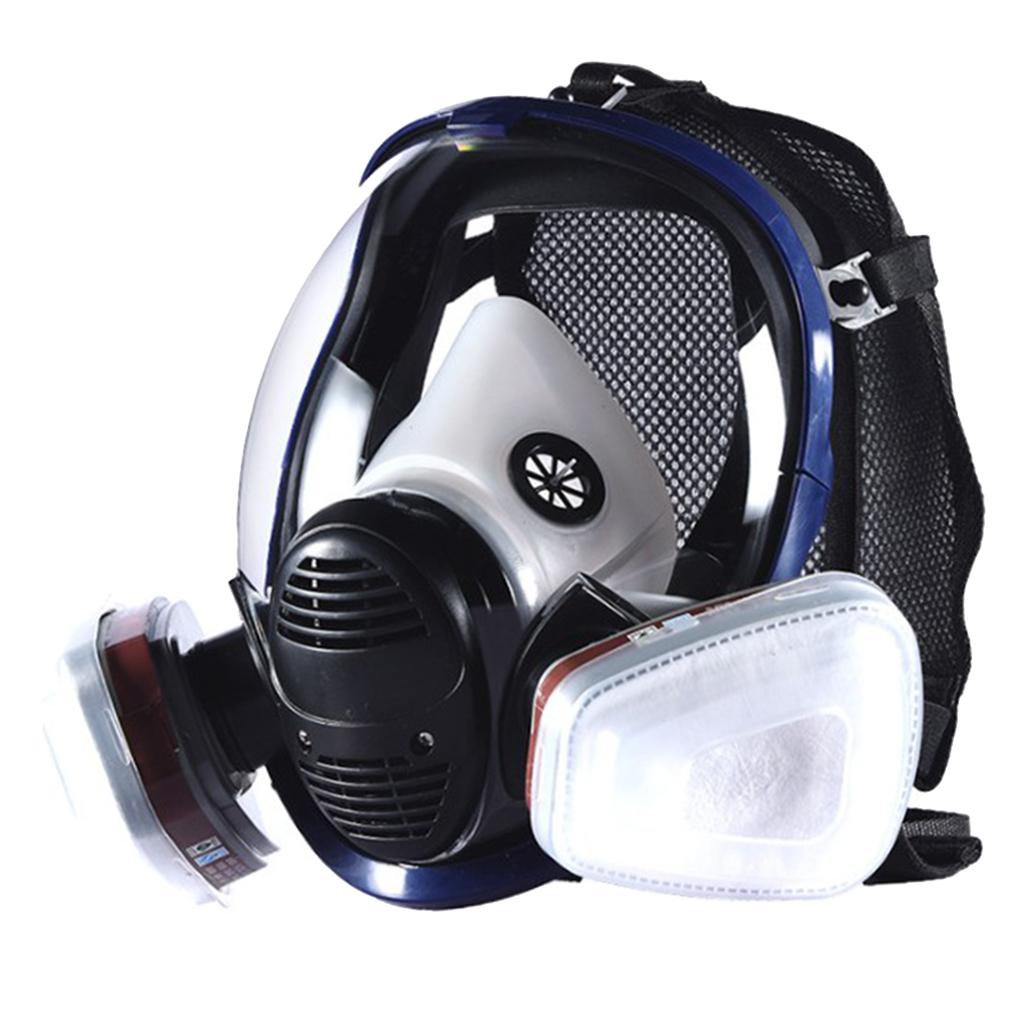 Large View Gas Mask Facepiece Painting With Filter Durable Head-mounted B