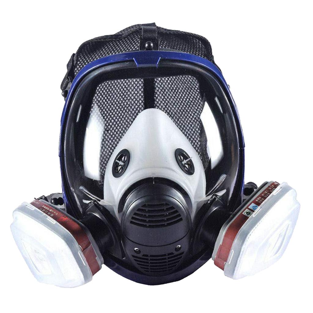 Large View Gas Mask Facepiece Painting With Filter Durable Head-mounted B