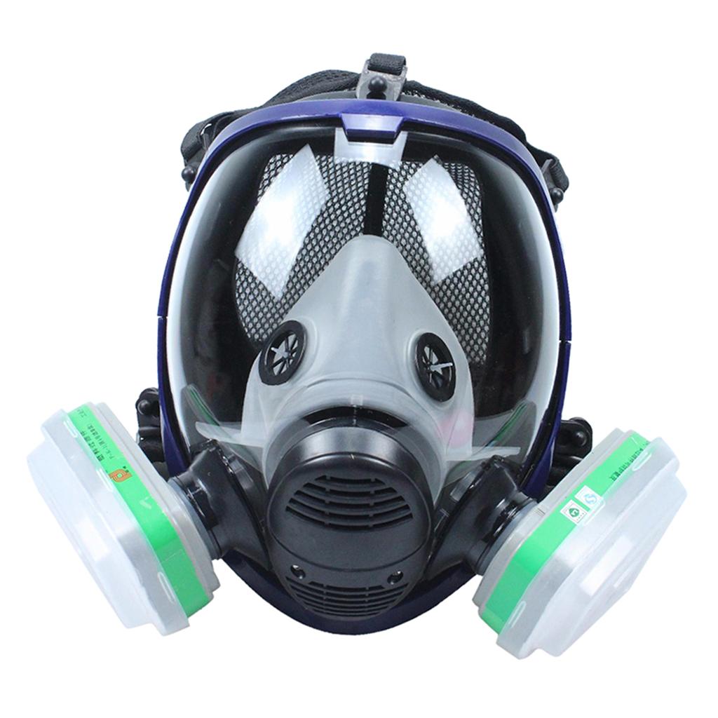 Large View Gas Mask Facepiece Painting With Filter Durable Head-mounted C