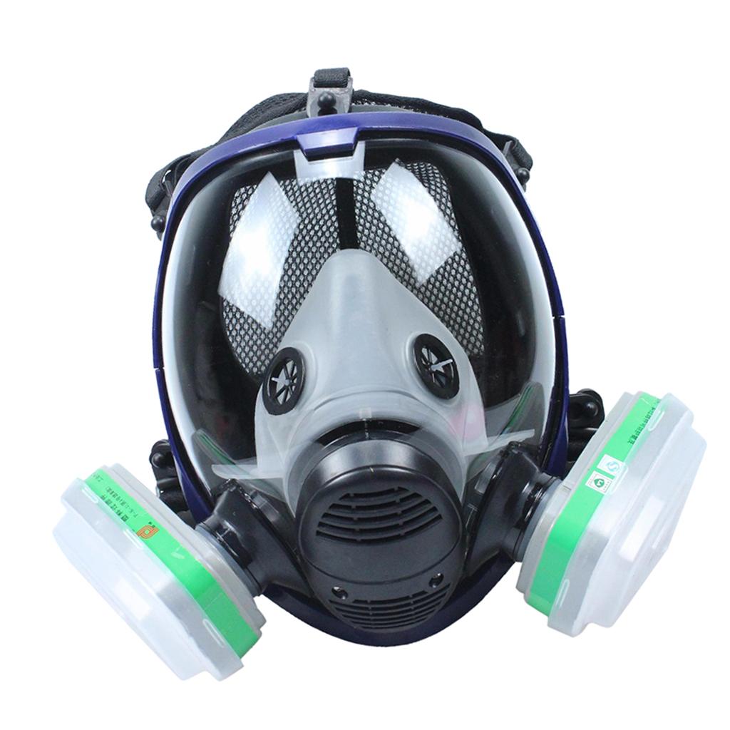 Large View Gas Mask Facepiece Painting With Filter Durable Head-mounted C